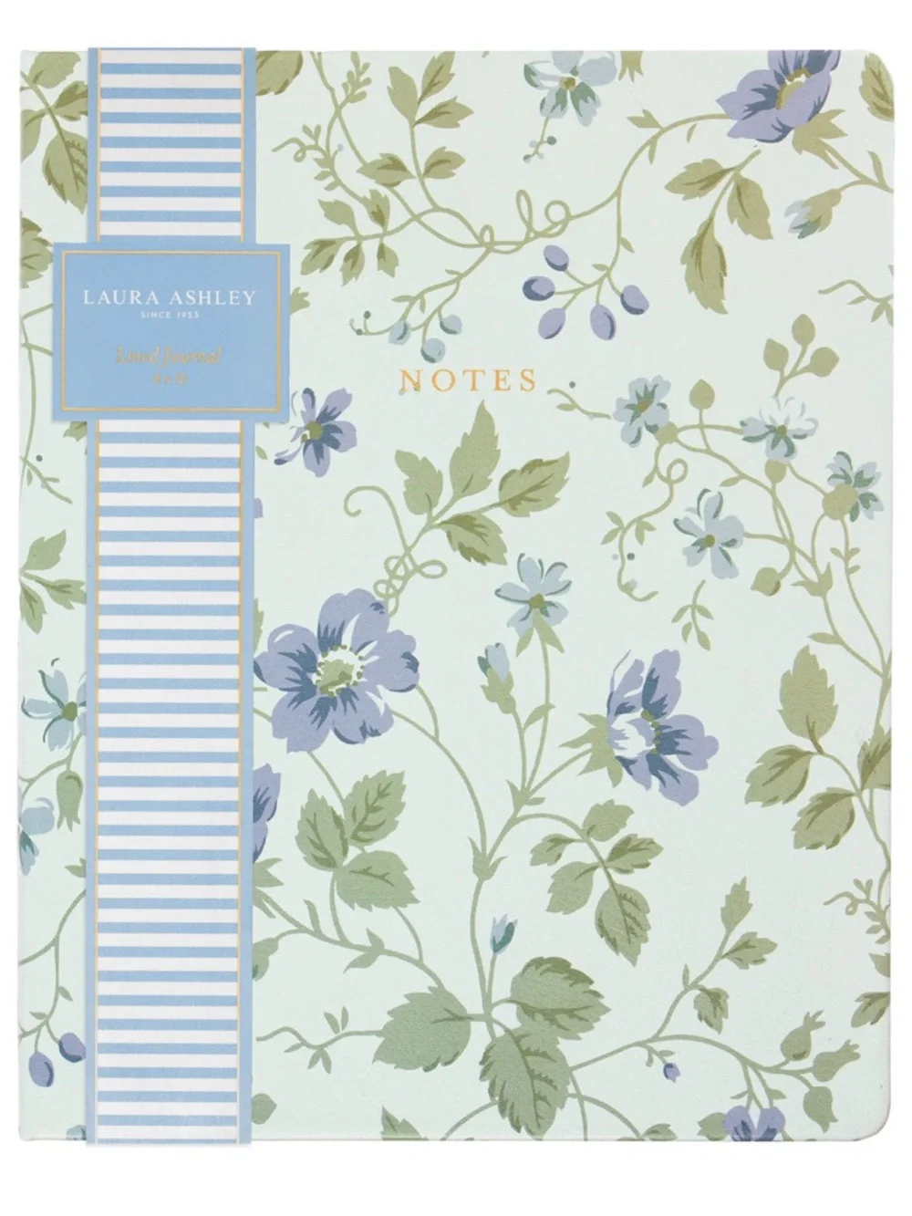 NEW Laura  Ashley Blue Floral Notes HEIRLOOM COTTAGE JOURNAL BLUE 8X10
